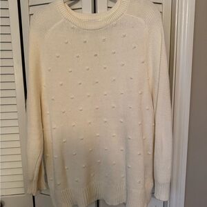 Old Navy Elegant Cream Textured Sweater